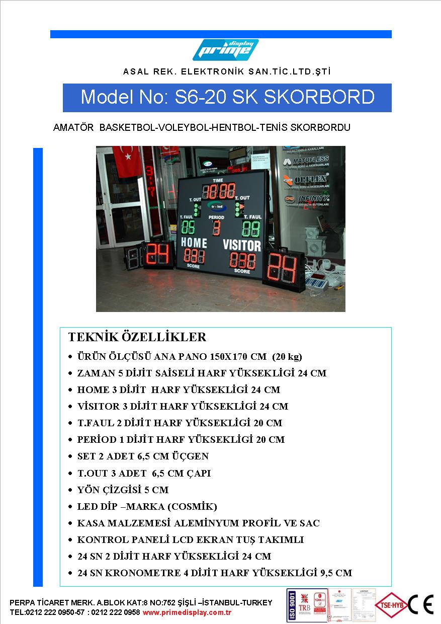 fiba onaylı skorbord